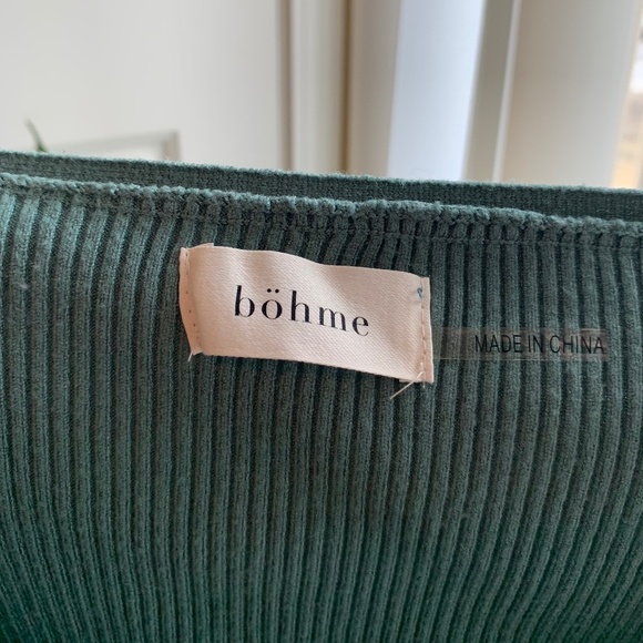 Böhme Green Ribbed Button Top - Picture 3 of 4